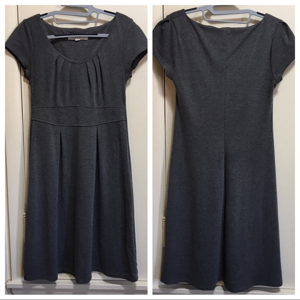 Simple cute gray A-line skater dress